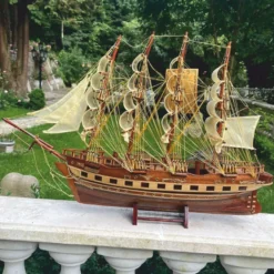 Casa Padrino Deko Segelschiff France II 74 cm - Handgefertigtes Modellschiff