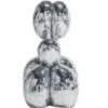 Casa Padrino Deko Skulptur Ballon Hund Silber 130 cm - Große Deko Figur