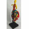 Casa Padrino Deko Skulptur Frau beim Sport Bunt H. 85 cm - Garten Figur