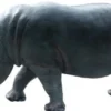 Casa Padrino Deko Skulptur Nashorn Grau / Blau 390 x 105 x H. 160 cm - Riesige Lebensgroße Gartenfigur - Gartendeko