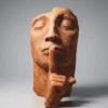 Casa Padrino Deko Skulptur Rost H. 140 cm - Große Glasfaserlaminat Deko Figur - Wohnzimmer & Garten Dekoration