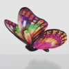 Casa Padrino Deko Skulptur Schmetterling Bunt / Schwarz 60 cm - Deko Figur
