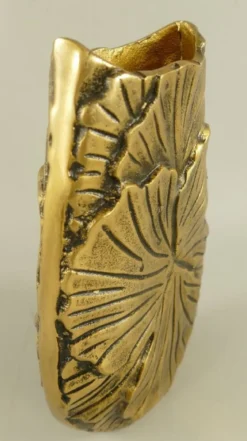 Casa Padrino Deko Vase Bronze H. 27 cm - Aluminium Blumenvase - Deko Accessoires