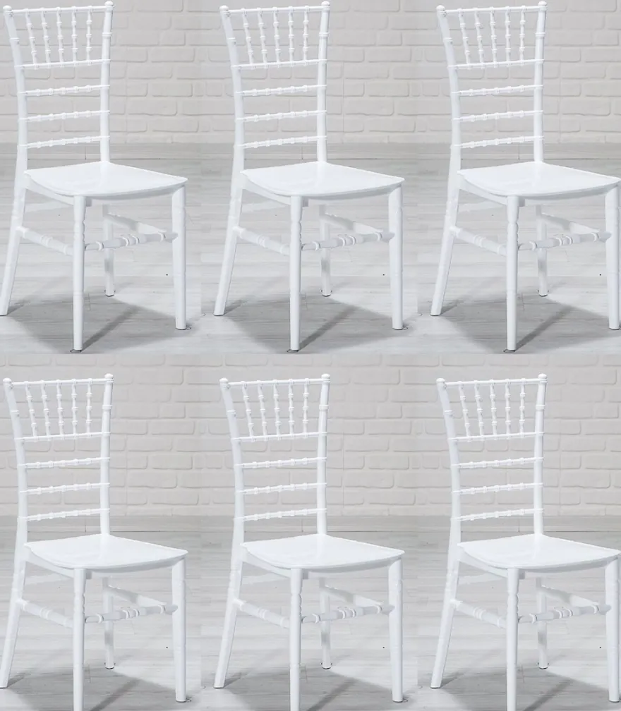 Casa Padrino Designer Acryl Stuhl Set Weiß 40 x 46 x H. 92,5 cm - Esszimmerstühle - Acryl Esszimmer Möbel