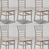 Casa Padrino Designer Acryl Stuhl Set Cappuccino 40 x 46 x H. 92,5 cm - Esszimmerstühle - Acryl Esszimmer Möbel