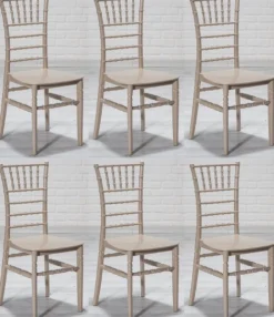 Casa Padrino Designer Acryl Stuhl Set Cappuccino 40 x 46 x H. 92,5 cm - Esszimmerstühle - Acryl Esszimmer Möbel