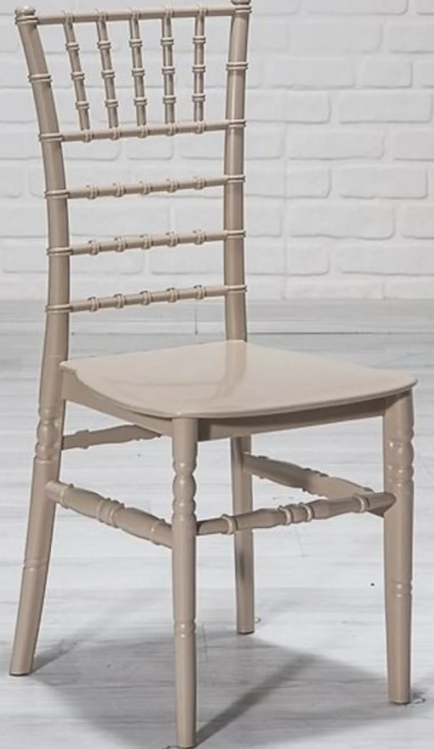 Casa Padrino Designer Acryl Stuhl Set Cappuccino 40 x 46 x H. 92,5 cm - Esszimmerstühle - Acryl Esszimmer Möbel