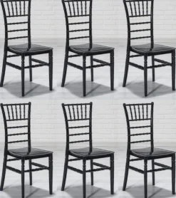Casa Padrino Designer Acryl Stuhl Set Schwarz 40 x 46 x H. 92,5 cm - Esszimmerstühle - Acryl Esszimmer Möbel