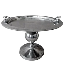 Casa Padrino Designer Aluminium Beistelltisch Höhe 47 cm - Luxus Wohnzimmermöbel