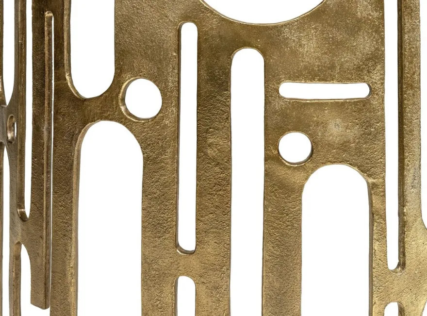 Casa Padrino Designer Aluminium Konsole Bronzefarben 90 x 45 x H. 75 - Halbrunder Konsolentisch - Wohnzimmer Möbel - Luxus Kollektion