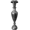 Casa Padrino Designer Antik Stil Vase Aluminium Vernickelt Silber - Hotel Dekoration - Barock Blumengefäss Pflanzentopf - Mod2 H. 184 cm