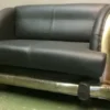 Casa Padrino Designer Autosofa Schwarz / Gold / Silber 163 x 70 x H. 78 cm - Wohnzimmer Sofa im Auto Design - Wohnzimmer Auto Möbel