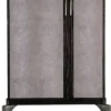 Casa Padrino Designer Barschrank Schwarz / Grau / Silber 90 x 50 x H. 160 cm - Massivholz Schrank mit 2 Türen - Wohnzimmer Möbel - Hotel Möbel - Luxus Kollektion