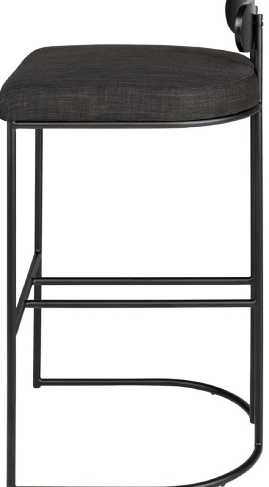 Casa Padrino Designer Barstuhl Schwarz 46 x 46 x H. 92 cm - Moderner Barhocker mit pulverbeschichtetem Stahl - Luxus Barmöbel