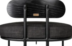 Casa Padrino Designer Barstuhl Schwarz 46 x 46 x H. 92 cm - Moderner Barhocker mit pulverbeschichtetem Stahl - Luxus Barmöbel
