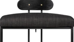 Casa Padrino Designer Barstuhl Schwarz 46 x 46 x H. 92 cm - Moderner Barhocker mit pulverbeschichtetem Stahl - Luxus Barmöbel