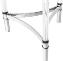 Casa Padrino Designer Beistelltisch Silber 41 x H. 90,5 cm - Luxus Beistelltisch