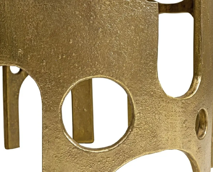 Casa Padrino Designer Beistelltisch Bronze Ø 50 x H. 60 cm - Runder Aluminium Tisch - Wohnzimmer Möbel - Luxus Möbel - Designer Möbel - Luxus Einrichtung - Designer Einrichtung