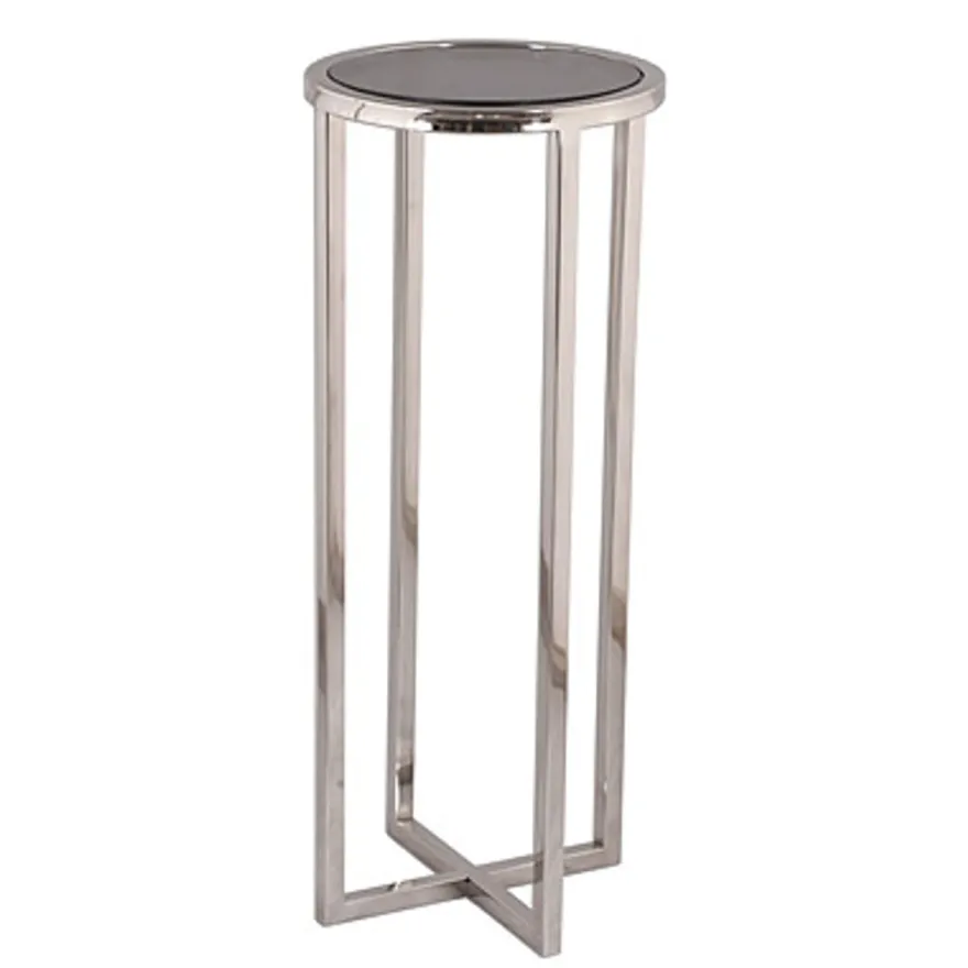Casa Padrino Designer Beistelltisch Silber 30 x 30 x H. 75 cm - Designer Tisch Möbel
