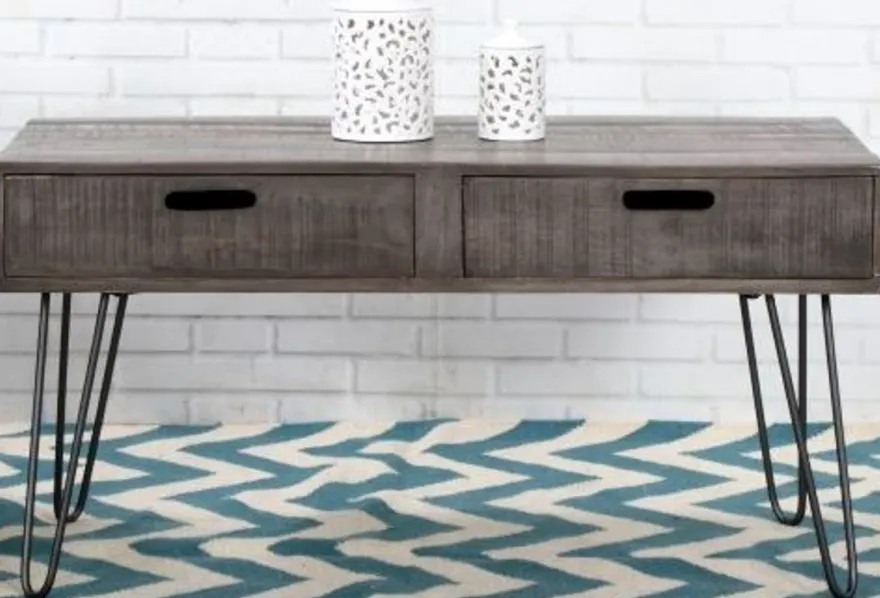 Casa Padrino Designer Beistelltisch Mango Grau 100cm - Massivholz