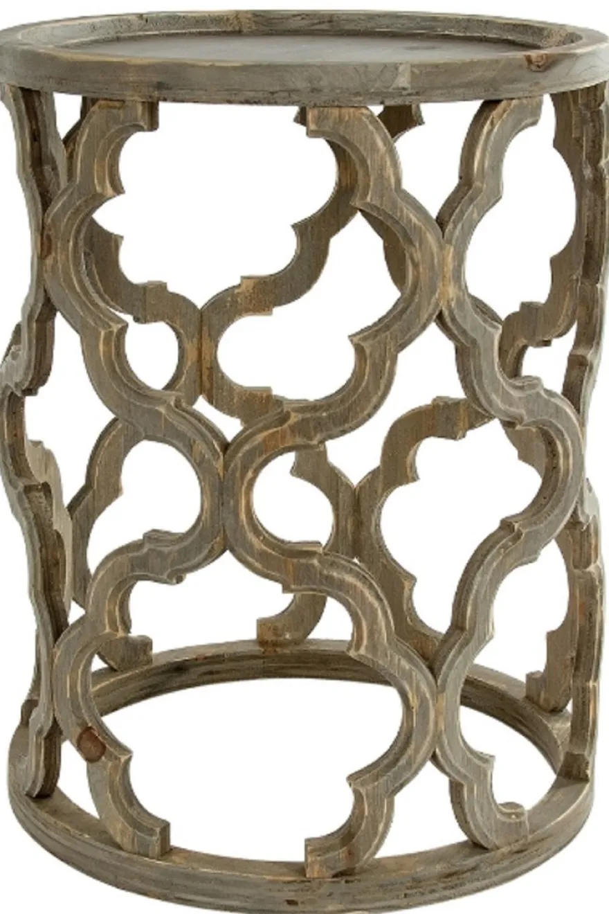 Casa Padrino Designer Beistelltisch Braun Ø 40 x H. 54 cm - Moderner Runder Holztisch
