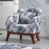 Casa Padrino Designer Bergere Sessel Seine - Hotel Möbel, Grau, B 80 x T 85 x H 87 cm