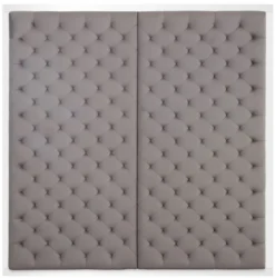 Casa Padrino Designer Bett-Kopfteil Silber-Grau 180 x H. 180 cm - Luxus Qualität