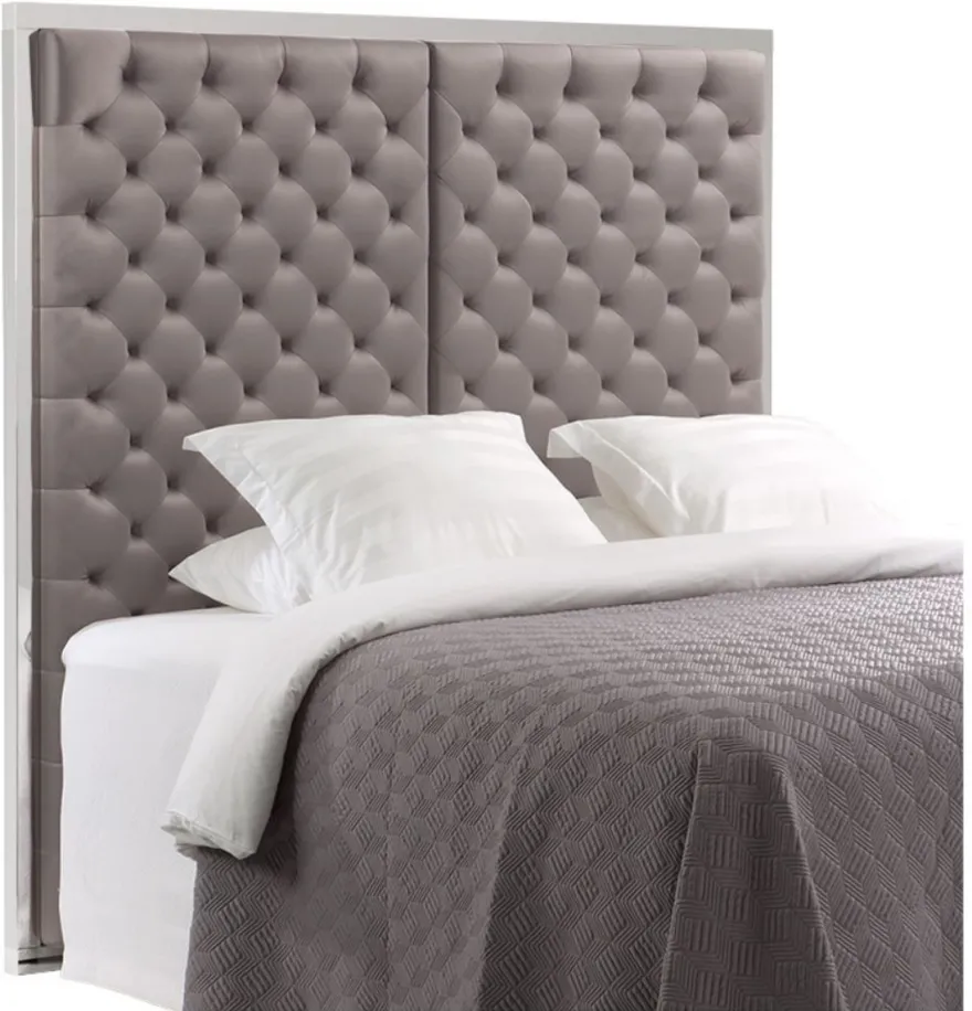 Casa Padrino Designer Bett-Kopfteil Silber-Grau 180 x H. 180 cm - Luxus Qualität