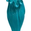 Casa Padrino Designer Blumenvase Blau B. 33 cm Höhe 81 cm - Dekovase