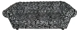 Casa Padrino Designer Chesterfield Sofa Zebra - Designer Wohnzimmer Möbel