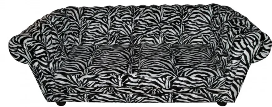 Casa Padrino Designer Chesterfield Sofa Zebra - Designer Wohnzimmer Möbel