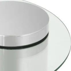 Casa Padrino Designer Couchtisch Silber 90 x H. 43 cm - Luxus Kollektion