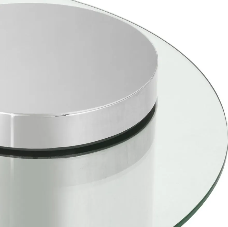 Casa Padrino Designer Couchtisch Silber 90 x H. 43 cm - Luxus Kollektion