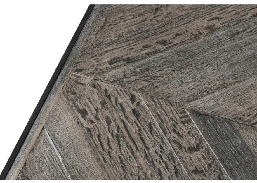 Casa Padrino Designer Couchtisch aus verzinktem Stahl und verwittertem Eichenholz - Luxus Kollektion