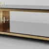 Casa Padrino Designer Couchtisch Gold 100 x 60 x H. 45 cm - Rechteckiger Wohnzimmertisch mit Glasplatten - Luxus Wohnzimmer Möbel