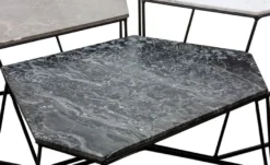 Casa Padrino Designer Couchtisch Set Weiß / Grau / Schwarz mit Muster - Luxus Wohnzimmermöbel