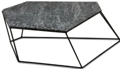 Casa Padrino Designer Couchtisch Schwarz mit Muster / Schwarz 89 x 54 x H. 30 cm - Luxus Wohnzimmertisch mit Marmorplatte