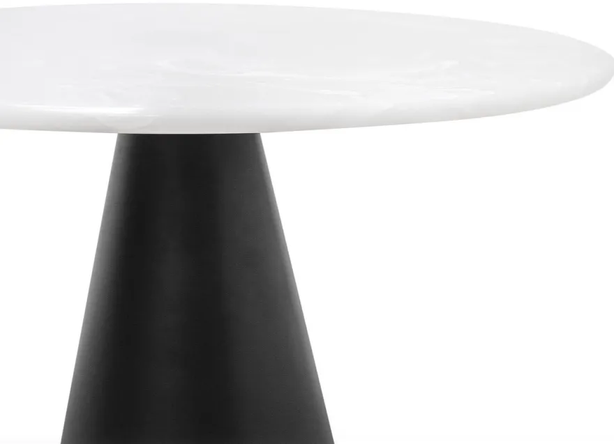 Casa Padrino Designer Couchtisch Schwarz / Weiß 70 x H. 60 cm - Wohnzimmertisch