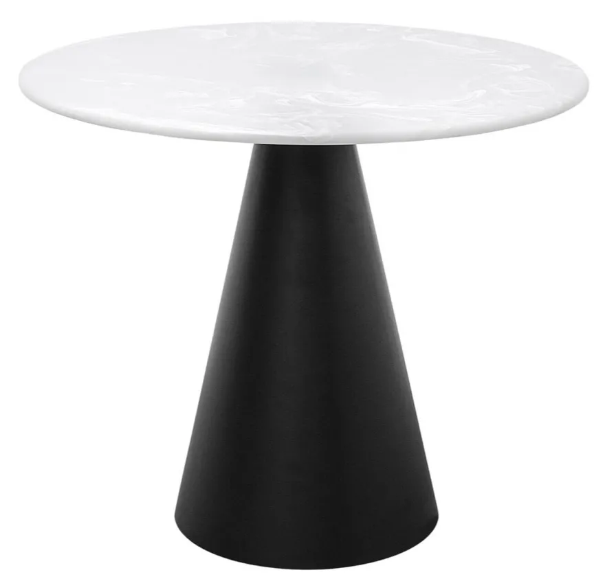 Casa Padrino Designer Couchtisch Schwarz / Weiß 70 x H. 60 cm - Wohnzimmertisch