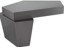 Casa Padrino Designer Couchtisch Grau 82 x 52 x H. 45 cm - Wohnzimmertisch mit gebürsteter Oberfläche - Wohnzimmer Möbel - Luxus Qualität