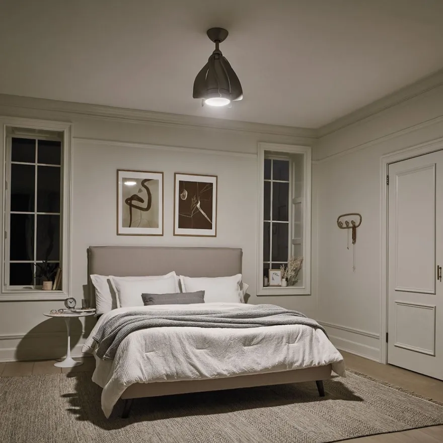 Casa Padrino Designer Deckenventilator mit LED Beleuchtung und Fernbedienung Silber / Champagnerfarben Ø 38 cm - Luxus Qualität