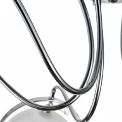 Casa Padrino Designer Deckenleuchte Silber / Weiß Ø 86 x H. 28 cm - Moderne Deckenlampe mit kugelförmigen Lampenschirmen