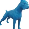 Casa Padrino Designer Dekofigur Boxer Hund Blau 190 x H. 173 cm - Riesige Skulptur - Gartendeko