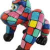 Casa Padrino Designer Dekofigur Gorilla Affe Mehrfarbig H. 70 cm - Wetterbeständige Deko Skulptur - Wohnzimmer Garten Terrassen Deko