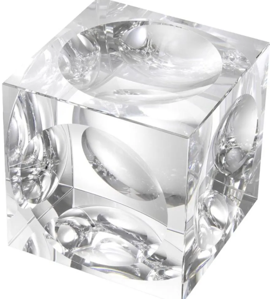 Casa Padrino Designer Deko Objekt Kristallglas Würfel 15 x 15 x H. 15 cm - Luxus Qualität