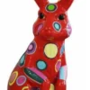 Casa Padrino Designer Deko Skulptur Hase H. 110 cm - Wohnzimmer Deko Skulptur - Gartendeko Skulptur - Wetterbeständige Tierfigur XXL Gartenskulptur