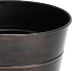 Casa Padrino Designer Edelstahl Übertopf Antik Bronze - Luxus Blumentopf