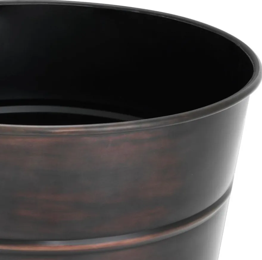Casa Padrino Designer Edelstahl Übertopf Antik Bronze - Luxus Blumentopf