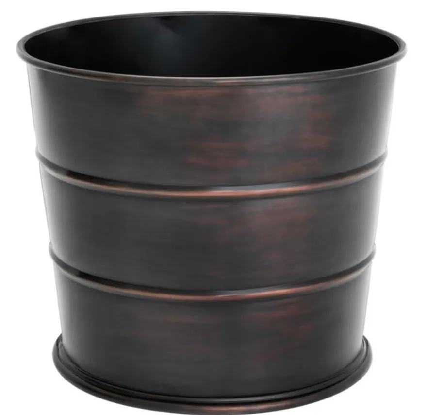 Casa Padrino Designer Edelstahl Übertopf Antik Bronze - Luxus Blumentopf