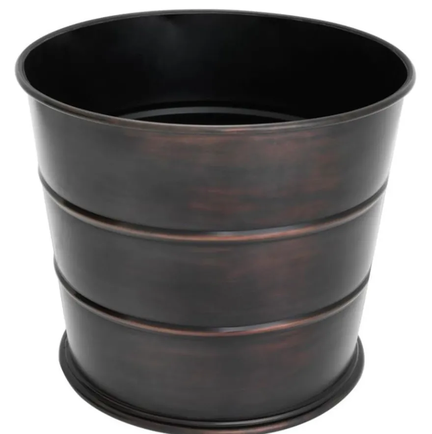Casa Padrino Designer Edelstahl Übertopf Antik Bronze - Luxus Blumentopf
